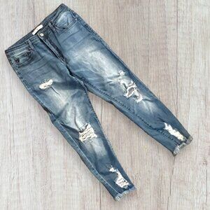 Kancan Skinny Distresse Med-Wash Mid-rise Ankle Jeans Womens Size 11/29 KC7255M